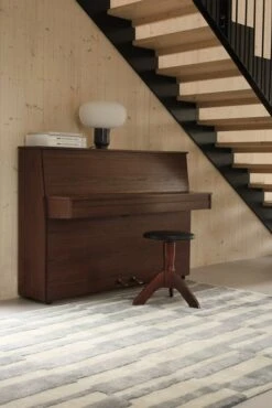 Pilari Teppich, Bambus – Wolle, Blau – Vanilla -Heimtextilien 1 6 6 3 5Binterior5D Blue Vanilla Pilari