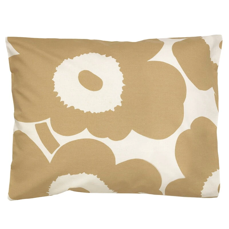 Marimekko Unikko Kopfkissenbezug 50 X 60 Cm, Baumwolle – Beige 3 Marimekko Unikko Kopfkissenbezug 50 X 60 Cm, Baumwolle – Beige