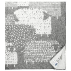 Päkäpäät Decke, Grau – Weiß