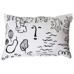 Onnenmaa Kissenbezug, 40 X 60 Cm, Weiß - Schwarz