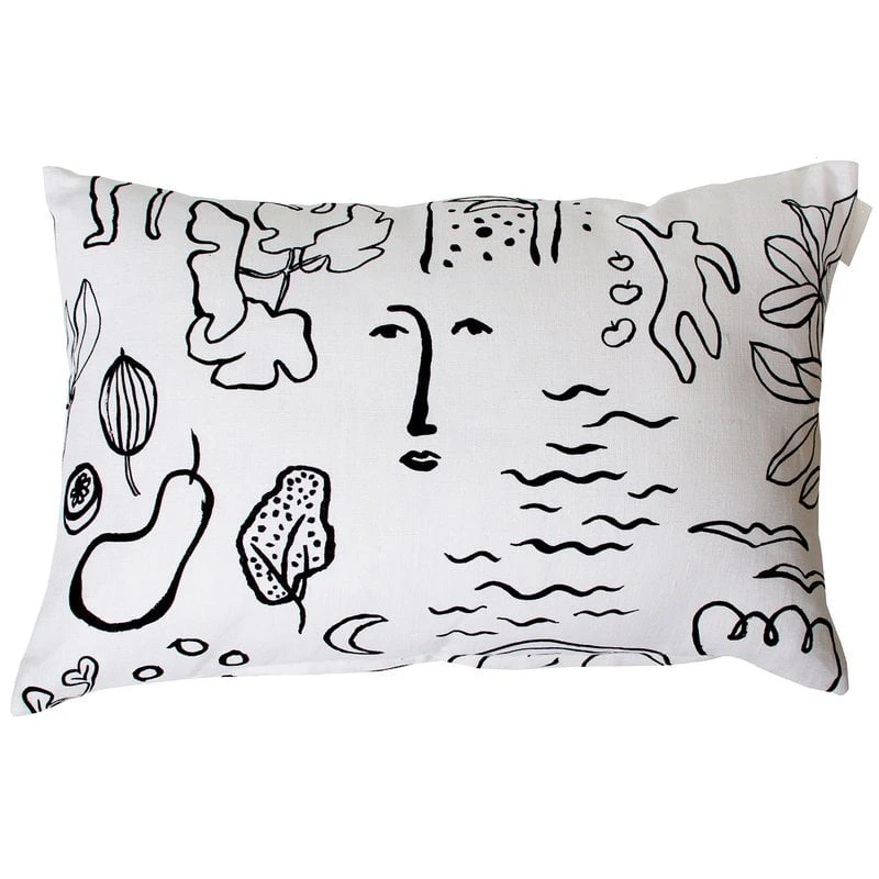 Onnenmaa Kissenbezug, 40 X 60 Cm, Weiß - Schwarz 3 Onnenmaa Kissenbezug, 40 X 60 Cm, Weiß - Schwarz