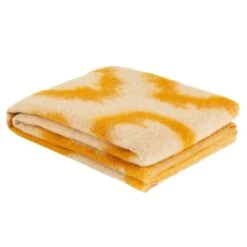 Monster Überwurf, 180 X 130 Cm, Kreise, Ockerbraun - Cremeweiß