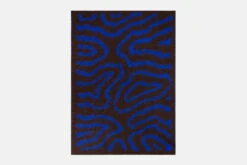 Monster Überwurf, 180 X 130 Cm, Schlangenlinien, Blau - Braun -Heimtextilien 30530MonsterThrowWiggleUltramarineBlueBrown02 2048x2048