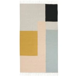 Ferm LIVING Kelim Teppich, Squares, 80 X 140 Cm