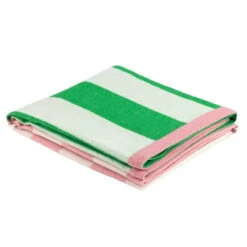 Stripe Überwurf, 130 X 180 Cm, Rosa - Grün