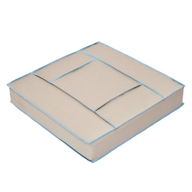 Sitzkissen, 60 X 60 Cm, Beige - Himmelblau 3 Sitzkissen, 60 X 60 Cm, Beige - Himmelblau