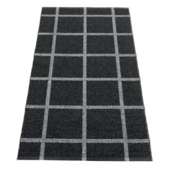 Ada Teppich 70 X 150 Cm, Schwarz – Granitgrau Metallic