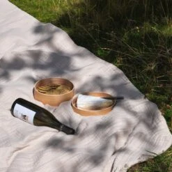 The Organic Company 6-lagige Weiche Decke, Steingrau -Heimtextilien 6Layer Soft Blanket Stone Lifestyle 06