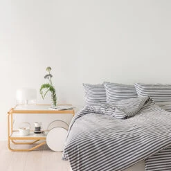 Marimekko Tasaraita Kopfkissenbezug, Grau/weiß -Heimtextilien 90Marimekko 16 iso