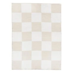 Ala Überwurf, 130 x 180 cm, Weiß - Sandbeige