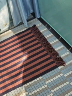 Hay Stripes And Stripes Türmatte, Navy Cacao 11 Hay Stripes And Stripes Türmatte, Navy Cacao -Heimtextilien Aquarelle vertical ice blue Stripes and Stripes navy cacao 1