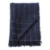 Menu Battus Decke, Indigo -Heimtextilien Battus blanket ochre folded VS