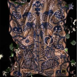 Bees Decke, Pfirsichrosa -Heimtextilien Bees blanket peach 02 1024x1024