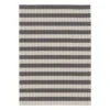 Big Stripe In-Out Teppich, Grau Melange/Sandweiß -Heimtextilien Big Stripe 15420205 col melange grey light sand ends with fringes in out woodnotes U