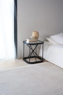 Duetto 2 Teppich, Weiß – Cremeweiß -Heimtextilien Duetto 2 17107034 col white cream hand woven woodnotes