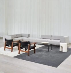 Earth Natural Teppich, Elfenbeinweiß -Heimtextilien Earth Nat DarkGrey 18122 role