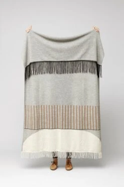 Aymara Plaid, 190 X 130 cm, Muster In Grau -Heimtextilien F R aymara plaid pattern grey 190x130cm