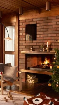 Revontuli Mohairdeckei, Rostorange - Jeansblau -Heimtextilien FDS Joulu2354 1080x1920 final