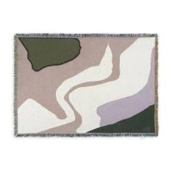 Ferm LIVING Vista Decke, Cremeweiß - Flieder -Heimtextilien FL114264373 1 EE