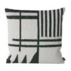 Ferm LIVING Kelim Kissen, Black Lines -Heimtextilien FL7221