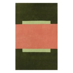 Jade Teppich, Grün - Rosa