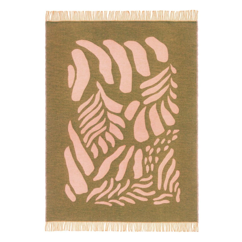 Väre Decke, 130 × 170 cm, Grün, Rosa 4 Väre Decke, 130 × 170 cm, Grün, Rosa – Bild 2