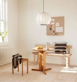 Position Kissen 155, Leder Naturfarben -Heimtextilien Form and Refine Living Trefoil Table Position Bench Lightweight Stool