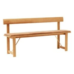 Position Kissen 155, Leder Naturfarben -Heimtextilien Form and Refine Position bench oak leather 02