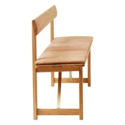 Position Kissen 155, Leder Naturfarben -Heimtextilien Form and Refine Position bench oak leather 03