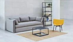 Hay Teppich Moiré Kelim, 140 X 200 Cm, Gelb -Heimtextilien Hackney 3 seater Lola warm grey Eiffel Coffee Table Square Moire Kelim 170x240 warm yellow New Order Dapper