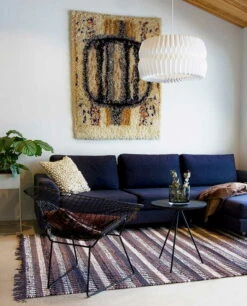 Huvila Teppich, Schwarz -Heimtextilien Huvila black mood web