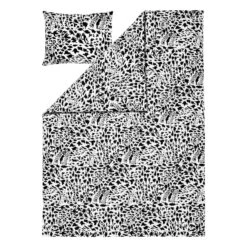 Iittala OTC Cheetah Bettbezugsset, 150 × 210 cm, Schwarz-Weiß