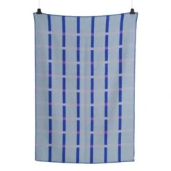 Knut Decke, 135 X 200 Cm, Kobaltblau -Heimtextilien KNUT COBOLT BLUE 5454 BACK white