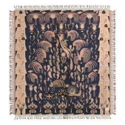 Bird Überwurf, 180 X 200 Cm, Kobaltblau