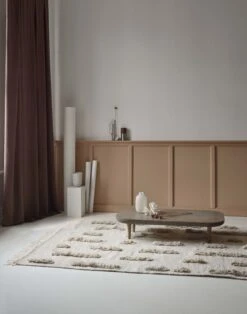 Laine Webteppich, Cremeweiß -Heimtextilien Laine high white woven