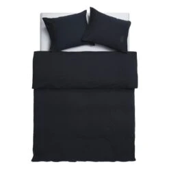 Nude Jersey Kopfkissenbezug, Verwaschenes Schwarz 9 Nude Jersey Kopfkissenbezug, Verwaschenes Schwarz -Heimtextilien MAGNIBERG NUDE WASHED JERSEY BLACK 020