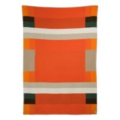 Mikkel Überwurf, 135 X 200 Cm, Orange -Heimtextilien MIKKEL THROW ORANGE 3755 BACK white