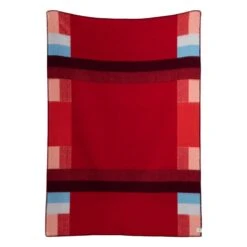 Mikkel Überwurf, 135 X 200 Cm, Rot -Heimtextilien MIKKEL THROW RED 3754 BACK white