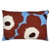 Marimekko Unikko Kissenbezug, 40 X 60 cm, Hellblau - Braun - Cremeweiß 1 Marimekko Unikko Kissenbezug, 40 X 60 cm, Hellblau - Braun - Cremeweiß -Heimtextilien MM 231 unikko cushion cover 40x60cm FR1