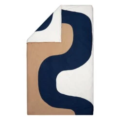 Marimekko Seireeni Bettbezug, 150 X 210 Cm, Cremeweiß - Dunkelblau - Beige