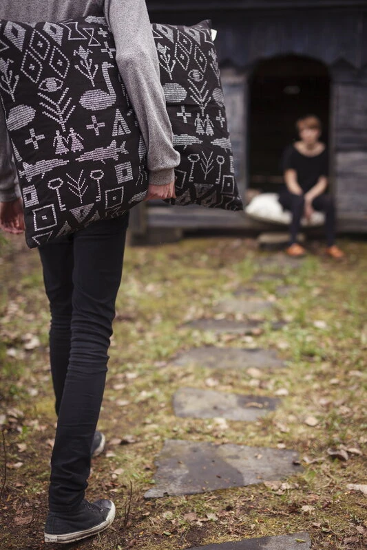 Maailman Synty Kissenbezug, 60 X 80 Cm, Schwarz - Weiß 4 Maailman Synty Kissenbezug, 60 X 80 Cm, Schwarz - Weiß – Bild 2