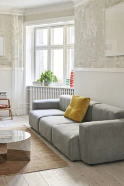 Hay Teppich Moiré Kelim, 140 X 200 Cm, Gelb -Heimtextilien Mags Soft Low Linara 443 Slit Table mirror Moir Kelim yellow