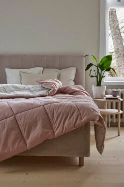 Moona Bettüberwurf Für Einzelbett,160 X 260 cm, Puderrosa - Maul -Heimtextilien Matri Basic Quilted Moona Front 0207 lr 1