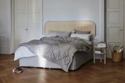 Piia Tagesdecke Für Doppelbett, 260 X 260 Cm, Dove -Heimtextilien Matri Lempi headboard and Piia bedspread low 1
