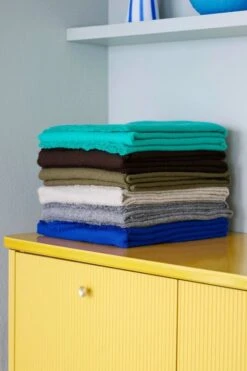 Hay Mono Decke, 130 X 180 cm, Olivgrün -Heimtextilien Mono Blanket ultra marine steel grey olive creme melange chocolate aqua green 2