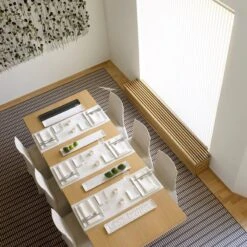 New York Teppich, Graphit – Steingrau -Heimtextilien New York paper yarn carpet narrow cotton edging and backing dining room interior woodnotes