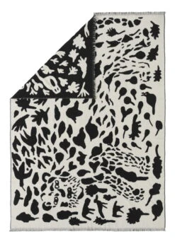 Iittala OTC Cheetah Decke, Schwarz-Weiß -Heimtextilien OTC blanket 180x130cm cheetah black white 2