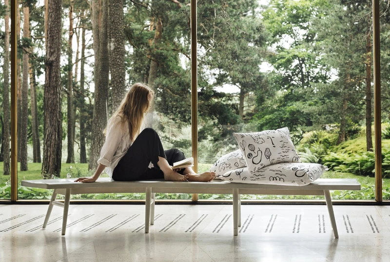 Onnenmaa Kissenbezug, 40 X 60 Cm, Weiß - Schwarz 5 Onnenmaa Kissenbezug, 40 X 60 Cm, Weiß - Schwarz – Bild 3