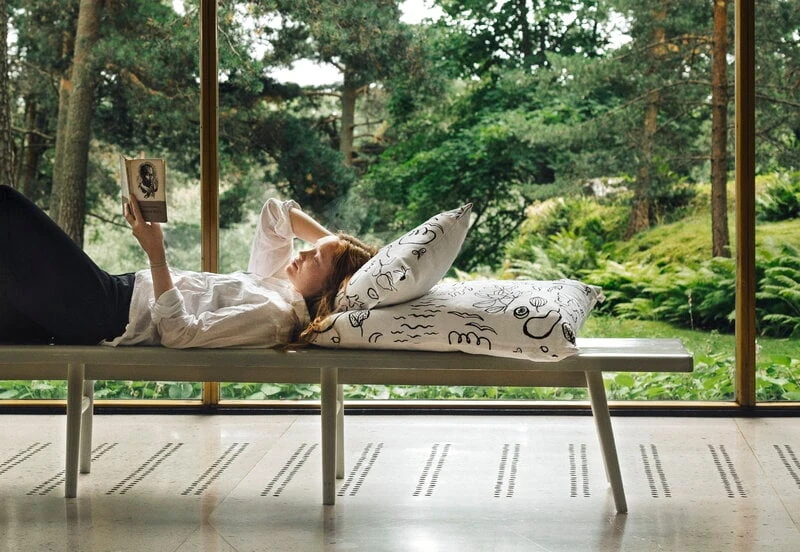 Onnenmaa Kissenbezug, 60 X 80 Cm, Weiß – Schwarz 4 Onnenmaa Kissenbezug, 60 X 80 Cm, Weiß – Schwarz – Bild 2