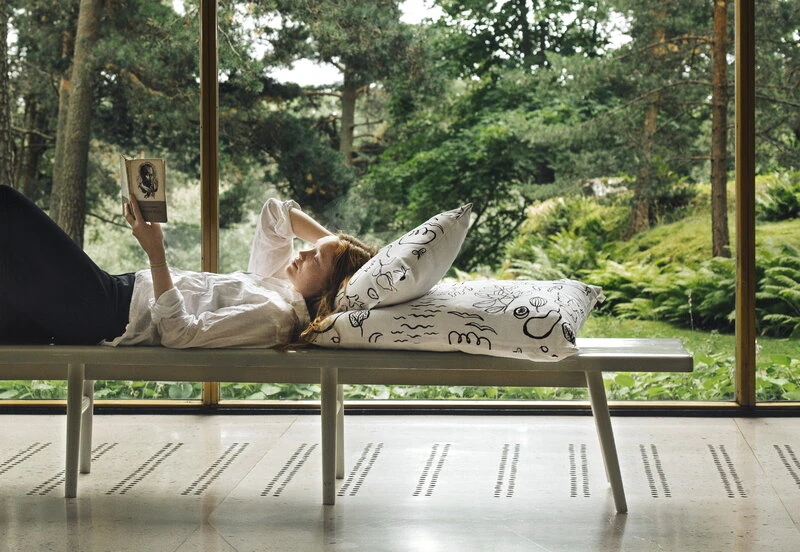 Onnenmaa Kissenbezug, 40 X 60 Cm, Weiß - Schwarz 4 Onnenmaa Kissenbezug, 40 X 60 Cm, Weiß - Schwarz – Bild 2